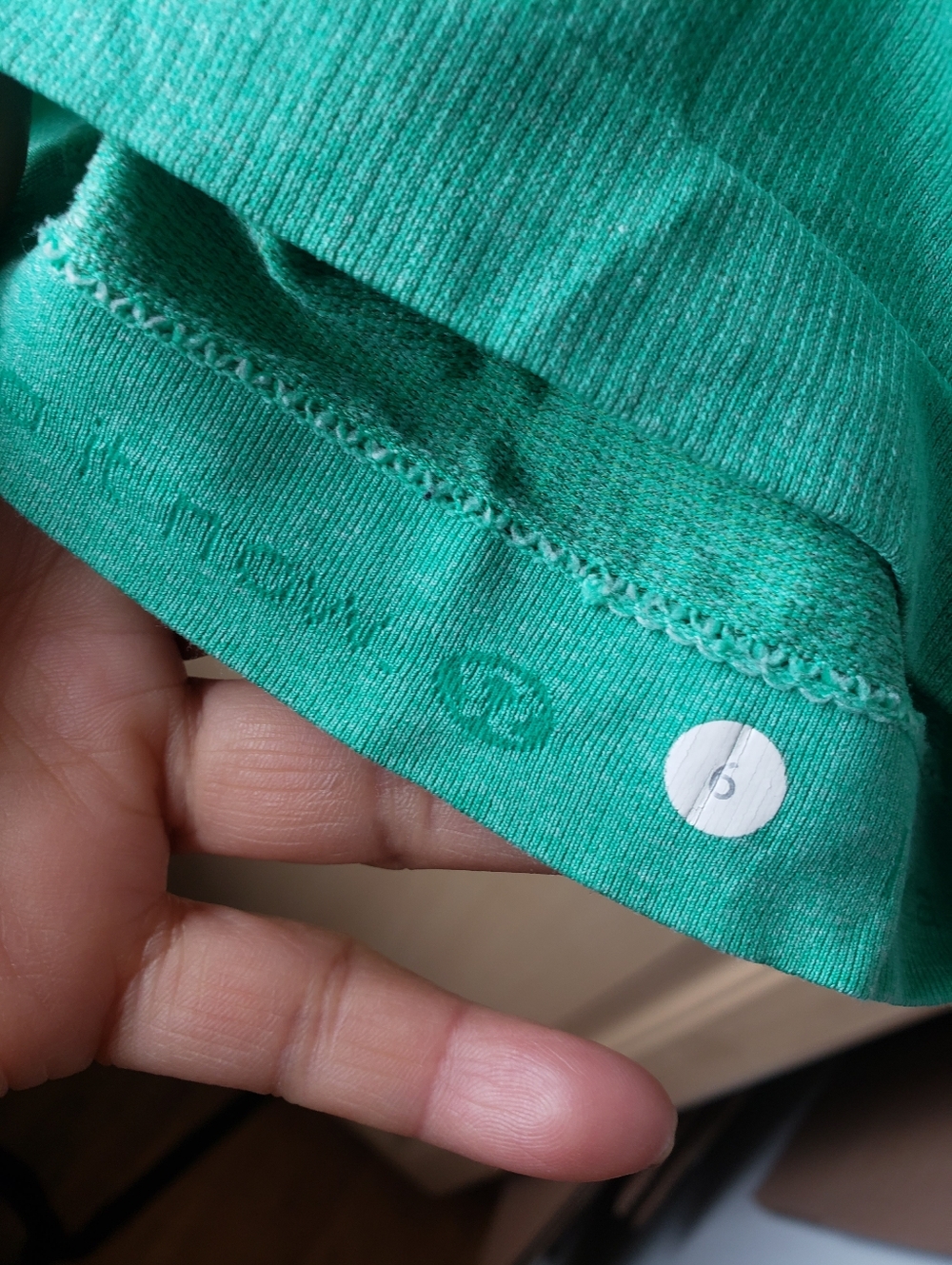 Seamless Green Racerback Tank Top - Picture 6 of 8